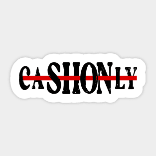 CASH ONLY Sticker